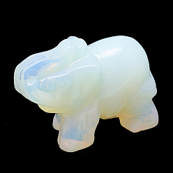 Opalite Opalite Display Decorations, Elephant, 43~53x15~28x30~38mm