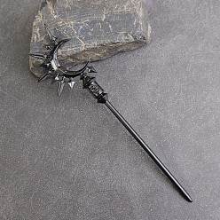 Черный Легированные Палочки для Волос, аксессуары для волос для женщин и девочек, луна, чёрные, 160x35x5 мм