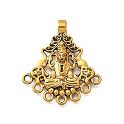 Античное Золото Ссылки на компоненты люстры из сплава Лакшми в тибетском стиле с павлинами, без кадмия и без свинца, античное золото , 38x34.5x2.5 мм, отверстия : 2.1 mm и 3.5 мм, Около 270 шт / 1000 г