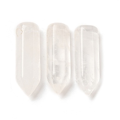 Хрусталь Натуральные кристаллы с кварцевым кристаллом, подвески в форме пули из горного хрусталя, 20~20.5x6.5~7x6~6.5 мм, отверстие : 1.6 мм