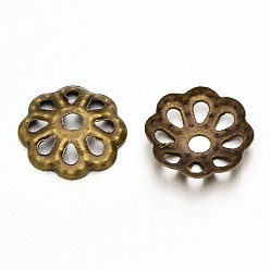 Antique Bronze Antique Bronzze Tone Iron Bead Cap & Cone, Nickel Free, Antique Bronze, 8x2mm, Hole: 1mm