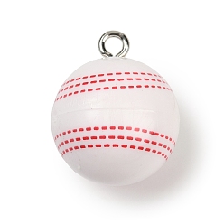 Volleyball Подвески из смолы на спортивную тематику, с платиново-цинковой петлей, волейбол, 24x20 мм, отверстие : 2 мм