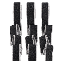 Черный 3 рулоны полиэфирной ленты, джинсовая ткань, аксессуары для одежды, чёрные, 1 дюйм (25 мм), около 5 ярдов (4.57 м) / рулон