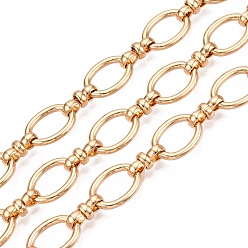 Light Gold Железные овальные звенья, несварные, с катушкой, золотой свет, 16x11x2 мм, ссылка: 12.5x5x2.5 mm, Кольцо: 5x2 mm, около 32.81 футов (10 м) / рулон