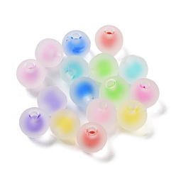 (52) Непрозрачная лаванда Переливающиеся матовые акриловые бусины с УФ-покрытием, бусина в бусине, круглые, разноцветные, 11.5x10.5 мм, отверстие : 2.5 мм