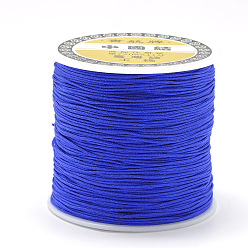 Blue Nylon Thread, Chinese Knotting Cord, Blue, 0.4mm, about 174.98 Yards(160m)/Roll