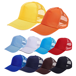 Mixed Color 10Pcs Fibre Hat for Men, Mixed Color, 265x195x120mm