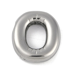 Letter O Антикоррозийные 304 подвески из нержавеющей стали, Письмо O, 18.5x16.5x4.5 мм, отверстие : 2 мм