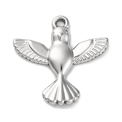 Нержавеющая Сталь Цвет Антикоррозийные 304 подвески из нержавеющей стали, очарование птицы, цвет нержавеющей стали, 17x16.5x2 мм, отверстие : 1.2 мм