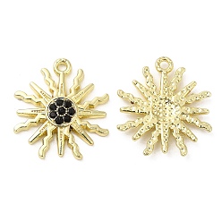 Золотой Подвески из сплава, с реактивной горный хрусталь, без кадмия, без никеля и без свинца, солнечные чары, золотые, 19x17x2.5 мм, отверстие : 1.4 мм