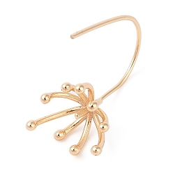 Золотой Фурнитура для сережек из латуни в виде цветка, Крючки для серьги, золотые, 25.5x15.5 мм, контактный: 0.8 мм и 1 мм