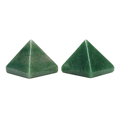 Зеленый Авантюрин Натуральный зеленый авантюрин оргонит пирамида витрина украшения, фигурка для украшения дома, энергетический камень рейки для исцеления, 40.5x40.5x35 мм