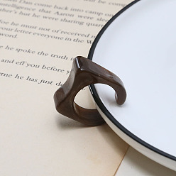 Кокосово-Коричневый Акриловые манжеты для женщин, прямоугольные, кокосового коричневый, 24x26 мм