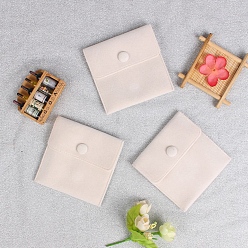 Морская Ракушка Квадратные бархатные мешочки для украшений, подарочные пакеты для ювелирных изделий с кнопкой, для кольца, ожерелья, серьги, браслета, цвет морской раковины, 7x7 см