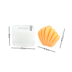 Белый Силиконовые формы для свечей в форме раковины своими руками, для изготовления ароматических свечей 3d, белые, 5.5x9.5x8 см