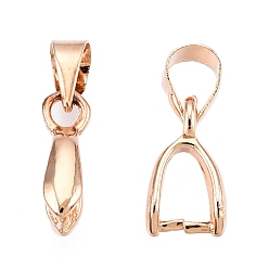 Light Gold Держатели пончик из латуни, без кадмия, без никеля и без свинца, золотой свет, 15.5x6x3.5 мм, отверстие : 5.2x3.5 мм, внутренней меры: 5x3.5 мм, штифты : 1 мм