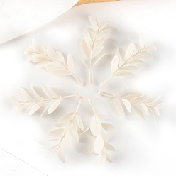 Белый Пластиковый искусственный лист растения, для свадьбы в помещении на открытом воздухе дома в саду на крыльце на окне украшение для растений, белые, 70x10x20 мм