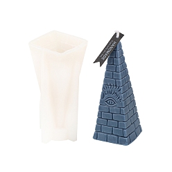 Белый Треугольник с глазом силиконовые формы для свечей-статуэток, для изготовления свечей, белые, 65x82x135 мм, внутренний диаметр: 85x50 мм