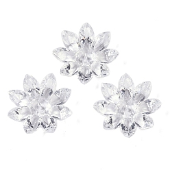 Прозрачный Прозрачные акриловые бусины, цветок, прозрачные, 33x31x9.5 мм, отверстие : 1.8 мм, 154 шт / комплект