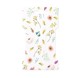 Цветок Карты дисплея скрепки для волос, карты-держатели бантов для волос, аксессуары для волос, цветочный узор, 11.5x6.6x0.03 см, отверстие : 24.5x8.5 мм