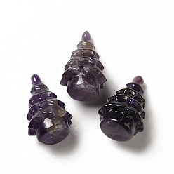 Аметист Природный аметист украшения дисплей, рождественская елка, 38.5x24.5 мм