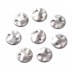 Платина Соединители латунные звенья, плоско-круглые, твист, платина, 8x1 мм, отверстие : 1.4 мм