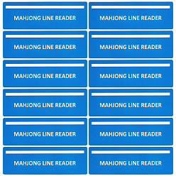 Темно-Синий Правила пластикового маджонга для чтения, поиск линий маджонга, прямоугольные, темно-синий, 156x50x0.2 мм