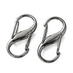 Черный Цвет Металла Сумки из цинкового сплава регулируемые застежки аксессуары, сумки пряжка, металлический черный , 2.75x1.3x0.7 см