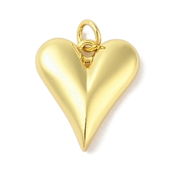 Настоящее золото 18K Стойки обшивки латунные подвески, без кадмия и без свинца, долговечный, сердце, реальный 18 k позолоченный, 18x16x4 мм, отверстие : 3 мм