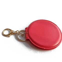 Красный Зеркальные брелки из искусственной кожи, плоско-круглые, красные, 8 см