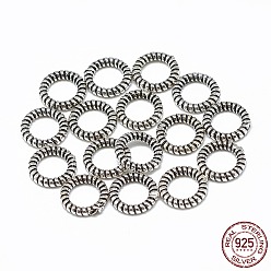 Antique Silver Thailand 925 Sterling Silver Linking Rings, Antique Silver, 8x1.5mm, 5mm Inner Diameter