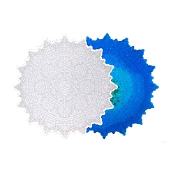 Белый Набор силиконовых форм для чашки diy, формы для литья смолы, для diy уф смолы, изготовление изделий из эпоксидной смолы, цветок мандалы, белые, 238x9 мм