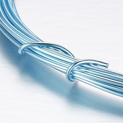 Pale Turquoise Round Aluminum Craft Wire, for Beading Jewelry Craft Making, Pale Turquoise, 18 Gauge, 1mm, 10m/roll(32.8 Feet/roll)