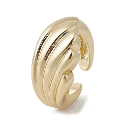 Golden Brass Adjustable Open Rings, Cadmium Free & Nickel Free & Lead Free, Golden, Inner Diameter: 17mm