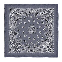 Шифер Серый Повязки на голову из полиэстера с узором мандалы, шарф бандана, гетры шеи, бесшовные головные уборы, для бега на свежем воздухе, шифер серый, 530x530 мм
