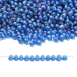 (DP149FR) Matte Transparent Capri Blue AB Миюки 3.4мм капельные бусины, японский бисер, матовые прозрачные цвета ab, (dp149fr) матовый прозрачный капри синий ab, 3.4x3 мм, отверстие : 0.65 мм, Около 900 шт / 50 г