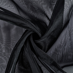 Черный Органза ткань, аксессуары, чёрные, 1500 мм