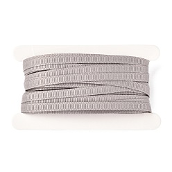 Gray Polyester Grosgrain Ribbon,  for DIY Handmade Craft, Gift Decoration, Gray, 1/4 inch(5mm), about 10.93 yards (10m)/card