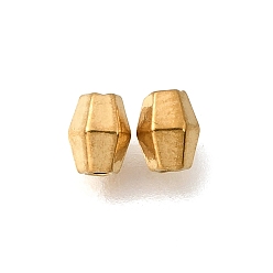 Настоящее золото 18K 304 из нержавеющей стали бусы, ионное покрытие (ip), граненые двухконусные, реальный 18 k позолоченный, 5x3.5x4 мм, отверстие : 1.4 мм