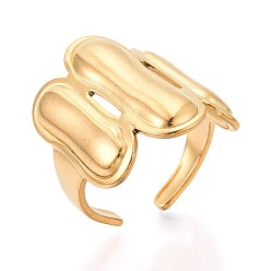 Настоящее золото 18K Регулируемое ионное покрытие (IP) 304 манжеты из нержавеющей стали для женщин, бар, реальный 18 k позолоченный, 23.5 мм, размер США 7 1/4 (17.5 мм)