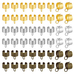 (52) Непрозрачная лаванда 60шт 3 цвета латунные ушные манжеты фурнитура, с прыжковых колец, разноцветные, 10x6 мм, отверстие : 3.3 мм, 20 шт / цвет