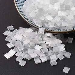 (TL37) Кристально-шелково-атласный Миюки тила бусины, японский бисер, 2-луночное, (тл 37) хрустальный шелковый атлас, 5x5x1.9 мм, Отверстие : 0.8 мм , около 590 шт / 50 г