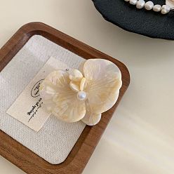 Мокасин Акриловые коготь заколки, цветок, аксессуары для волос для женщин и девочек, мокасин, 62x48 мм