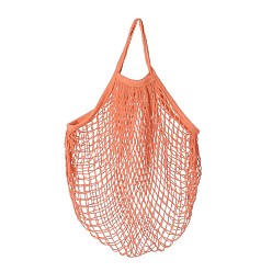 Оранжевый Портативные пакеты для продуктов из хлопковой сетки, многоразовая сетчатая сумка для покупок, оранжевые, 48.05 см, сумка: 38x36x1 см.