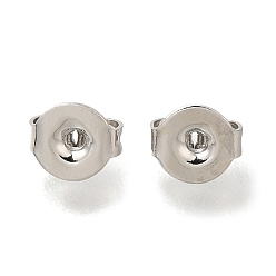 Платина Латунные фрикционные ушные гайки с покрытием стойки, без кадмия и без свинца, долговечный, платина, 4.5x5.5x3 мм, отверстие : 1 мм