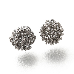 Платинированный Латунные бусины, без кадмия, без никеля и без свинца, твист, Реальная платина, 5.5x4.5 мм, отверстие : 1.2 мм