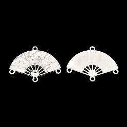 Серебро Кабошон из цинкового сплава для эмали, Ссылки на компоненты люстры с вентилятором, серебряные, 28x38x2 мм, отверстие : 2 мм