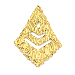 Настоящее золото 18K Ионное покрытие (ip) 304 большие подвески из нержавеющей стали, очарование в форме воздушного змея, реальный 18 k позолоченный, 51x36x1.5 мм, отверстие : 1.6 мм