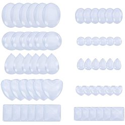 Прозрачный Прозрачные стеклянные кабошоны, разнообразные, прозрачные, 24.5x6 мм