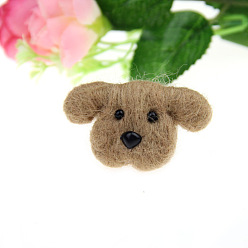 Цвет Древесины Кабошоны из шерстяного войлока, собака, деревесиные, 36x58 мм